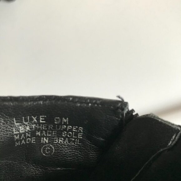 Etienne Aigner LUXE Black Leather Ankle Boots Size 9 - Picture 5 of 8